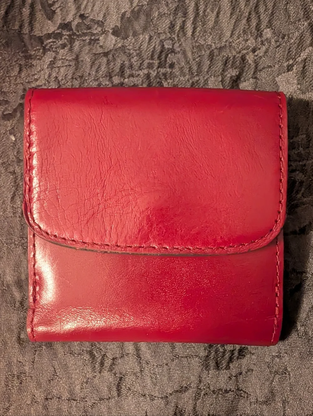 Patricia Nash Astra Vintage Distressed Wallet in Ruby Red Italian Leather
